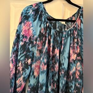 XXL Blue and Pink Dress H&M